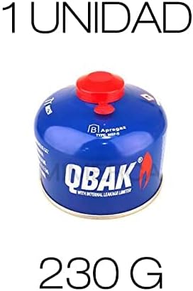Bombona de Gas Azul Butano de Rosca, Recambio para Cocina Portátil para Camping ,Cartucho de 230g, Bombona pequeña para cocinar y Acampar