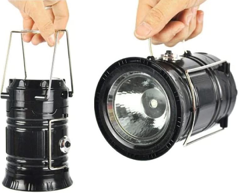 Retoo Lámpara Camping Recargable, Linterna de Camping, 2 Modos Lluminación, Plegables Luz, 6 LED Super Brillante, Impermeable Portátil con Función de Banco de Energía, para Campin, Senderismo, Pesca