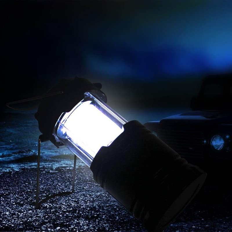 Retoo Lámpara Camping Recargable, Linterna de Camping, 2 Modos Lluminación, Plegables Luz, 6 LED Super Brillante, Impermeable Portátil con Función de Banco de Energía, para Campin, Senderismo, Pesca