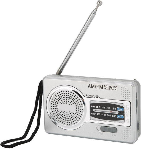 Radio FM Portátil, Am FM Transistor Radio DSP Chip Mini Radio Digital Reproductor de Música con Altavoz, con Conector para Auriculares con Altavoz